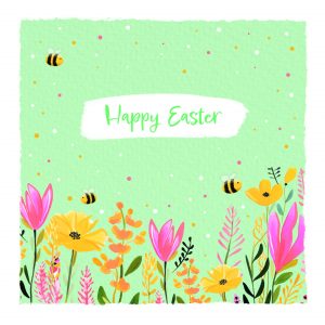Spring Bees Easter Cards (Pack of 4)