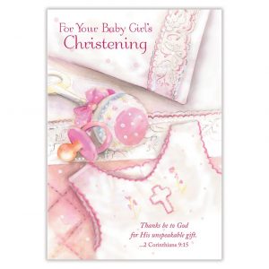 Girl Christening Greetings Card