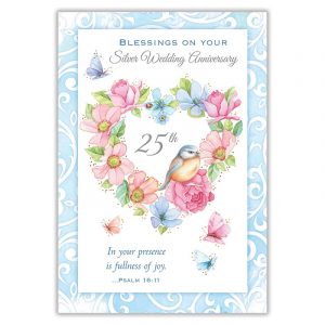 25th Wedding Anniversary Greetings Card