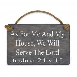 Wooden Plaque - As For Me And My House 