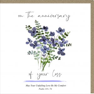 On The Anniversary Of Your Loss Greetings Card