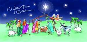 TLM - Little Town of Bethlehem Christmas Cards (Pack of 10)