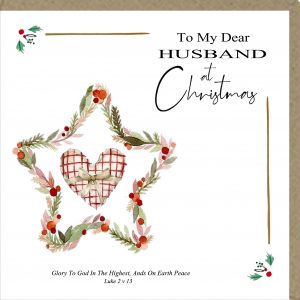 To My Dear Husband at Christmas Greetings Card