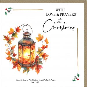 With Love & Prayers at Christmas Greetings Card
