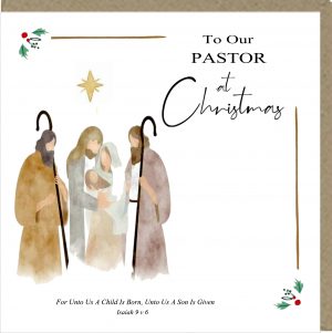 To Our Pastor at Christmas Greetings Card