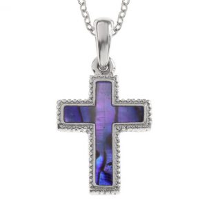 TJ Purple cross necklace