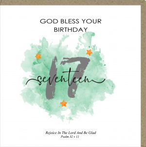 God Bless Your 17th Birthday Greetings Card