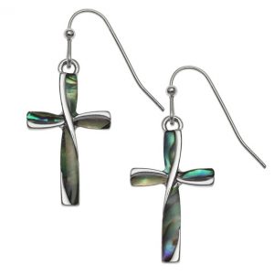 TJ Natural Cross Earrings