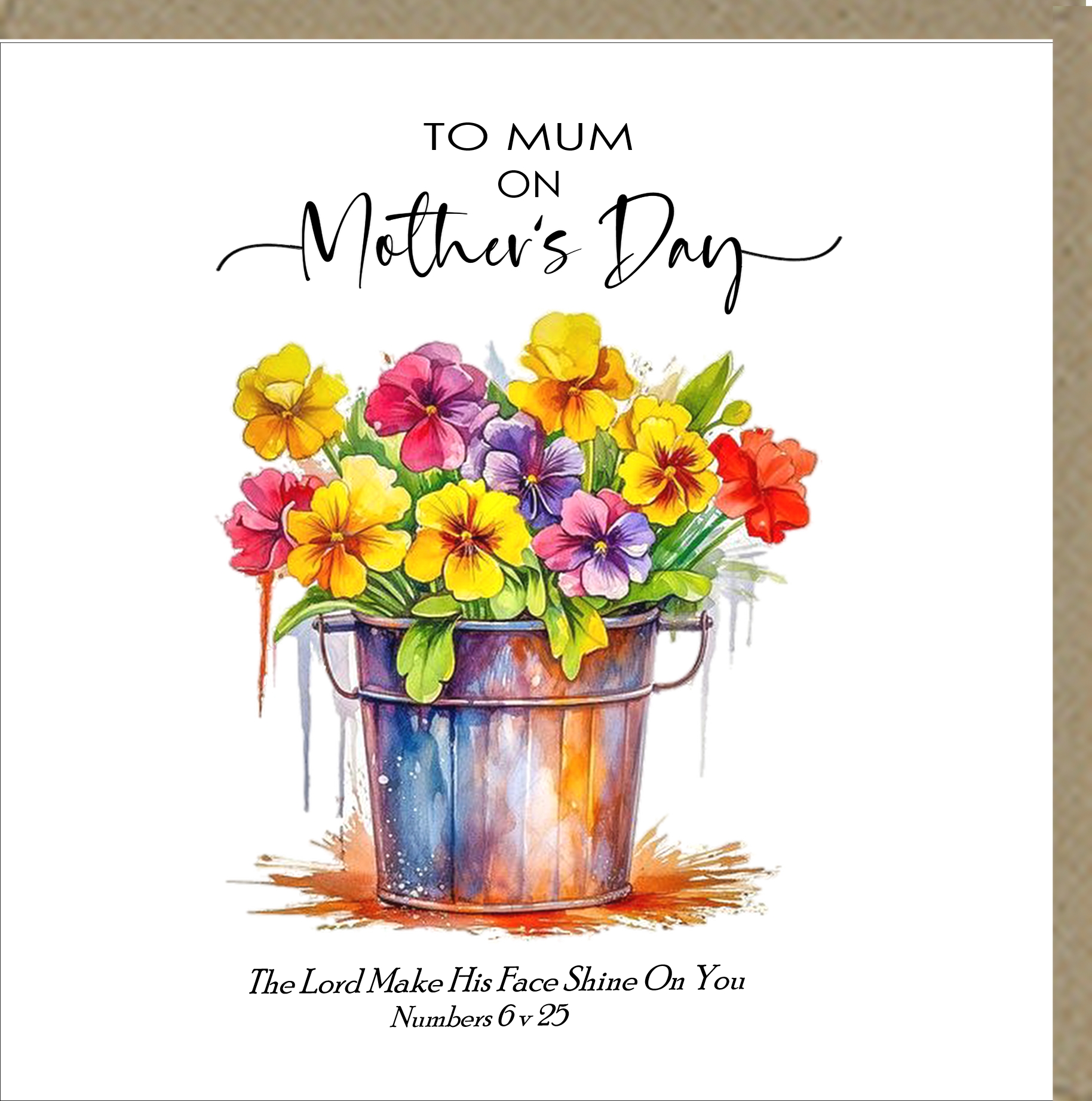To Mum On Mother’s Day Greetings Card – Potters House Limited