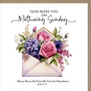 God Bless You On Mothering Sunday Greetings Card