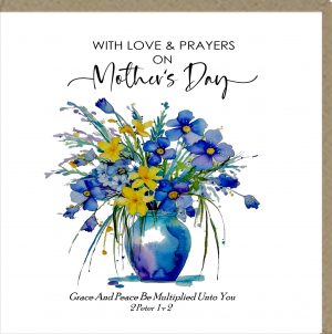 With Love & Praters On Mother's Day Greetings Card