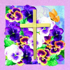 Pansies Easter Cards - Pack of 5