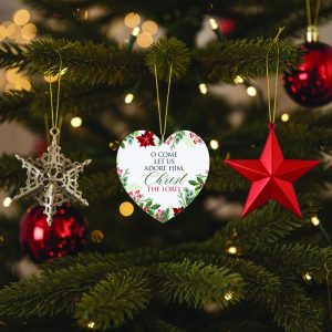 3 x 3 Wooden Tree Hanger - Heart Shaped