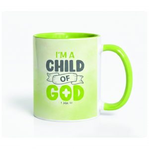 Colour Handle Mug - Iam a child of God. I John 3:1