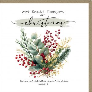With Special Thoughts At Christmas Greeting Cards