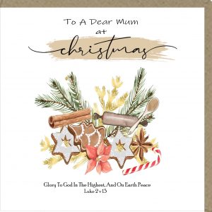 To A Dear Mum at Christmas Greeting Cards