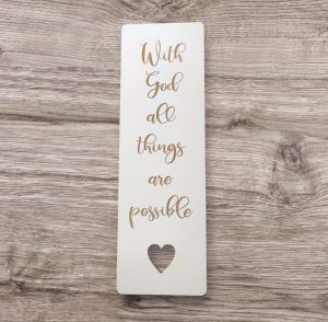 Bookmark With God all things are possible
