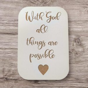 Fridge Magent With God all things are possible