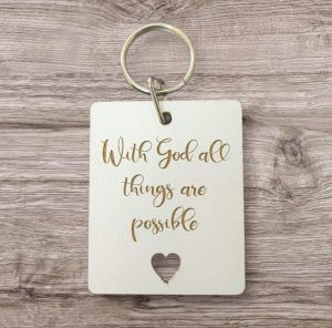 Keyring With God all things are possible