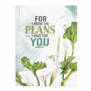 Colour Notepad - Hard Cover - 196 pages - For I know the plans I have for you. Jeremiah 29:11