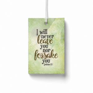 Car Rear View Mirror Hanger - I will never leave you nor forsake you