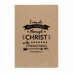 Craft - Notepad   - 64  pages - Ruled - I can do all things through Christ who strengthens me. Philippians 4:13
