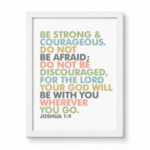 11" x 8" Rectangular Scripture Plaque - Be strong & courageous