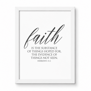 11" x 8" Rectangular Scripture Plaque - Faith is the substance