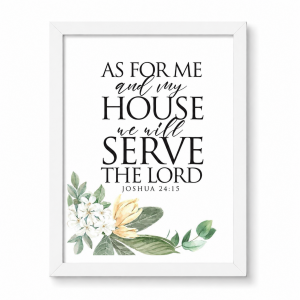 11" x 8" Rectangular Scripture Plaque - As for me and my house