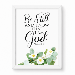 11" x 8" Rectangular Scripture Plaque - Be still and know
