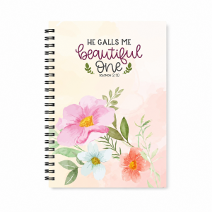 Colour Notepad - Spiral Bound - Hard Cover - 196 pages - He calls me beautiful one. SS 2:10