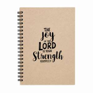 Craft - Notepad - Twin Wire  - 160 pages - Ruled - The joy of the Lord is your strength. Nehemiah 8:10