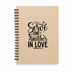 Craft - Notepad - Twin Wire  - 160 pages - Ruled - Serve one another in love. Galatians 5:13